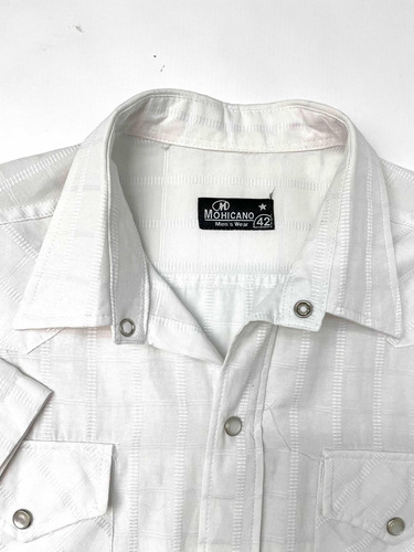 Camisa Hombre Mohicano Talle 42/ L  Broche Presión Perfecta