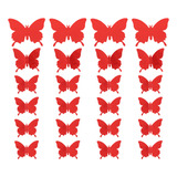 Adhesivo Decorativo De Pared Con Forma De Mariposa, 24 Unida