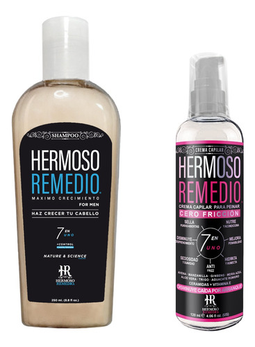 Kit Barba Y Cabello Hermoso Anticaída Crece Anticaspa Hombre