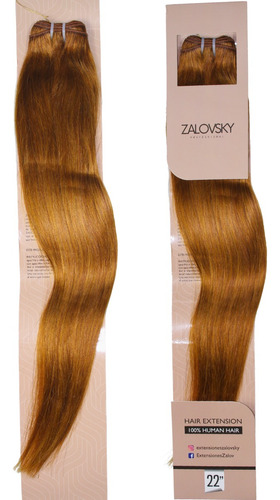 Extensión De Cabello Natural Liso Profesional 22 Zalovsky Color Rubio Oscuro 6