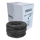 Caixa De Cabo De Rede Cat5e 305m 4par Trançado Preto E Azul