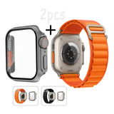 Protector Case Cristal Templado Para Apple Watch+correa Relo