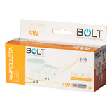 Pack 3 Ampolletas Led Gu10 4w Calida