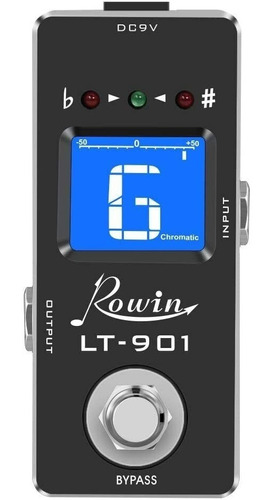 Mini Pedal Afinador Tuner Guitarra Rowin Lt-901 + Nf + Gtia