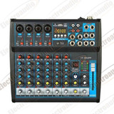 Consola Parquer 8 Ch Usb Efectos Grabacion Bluetooth Xlr 48v