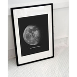Cuadro Fases De La Luna 21x30 Cm Full Moon C/ Marco Y Vidrio