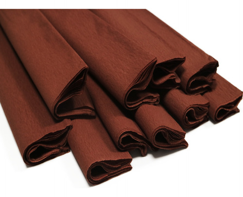 Combo X100 Unidades Papel Crepe De 200x50 Cm Marron