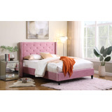 Home Life Furbed00007_suede_queen_pink Plataforma Cama