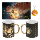 Cuadro Decorativo + Taza + Llavero Demon Slayer Anime Kny