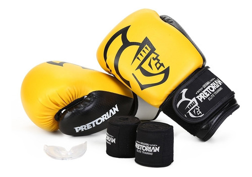 Luva Boxe Pretorian Elite Training 16oz Com Bucal E Bandagem