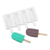 Molde Silicona Paleta Helado Acanalado Chico X 4 - La Botica