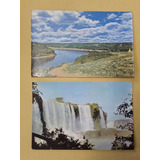 Cartão Postal Antigo De Foz Do Iguaçu Pr 2 Pçs 