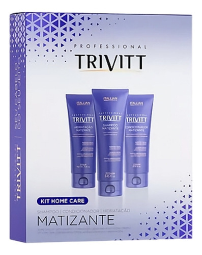 Kit Itallian Trivitt Matizante Shampoo + Cond + Máscara