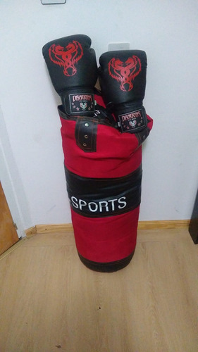 Bolsa De Box M2 Y Guantes Dragons Fit-box + Gancho De Techo 