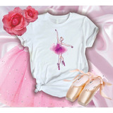 Camiseta Bailarina Ballet Blusa Dança Barata Linda Presente