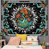 Aipon Tapiz De Hongos Trippy Turtle Tapestries Hippie Moon P