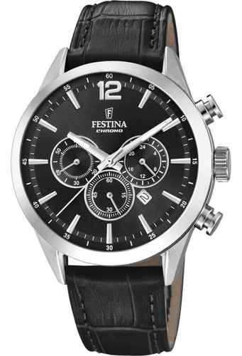 Reloj Festina Hombre Cuero Chrono Clásico 50mts F20542.5