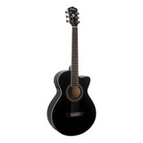 Washburn Ea10 Guitarra Electroacústica Jumbo Negra