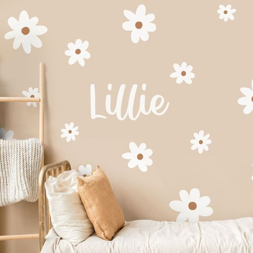 Vinilos Decorativos Pared Flores Margaritas Infatiles Bebe 