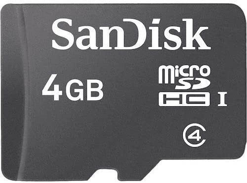 Tarjeta De Memoria Sandisk 4gb Micro Sdhc Sdsdqm-004g