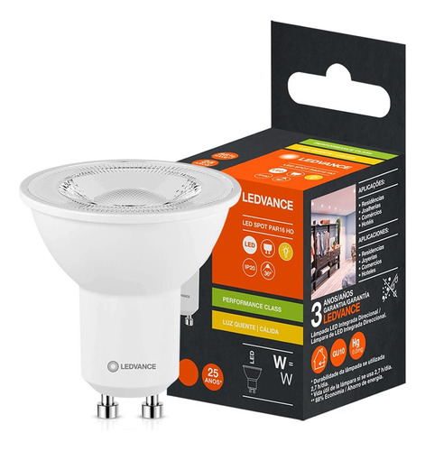 Lâmpada Led Dicróica Par16 4w 2700k Luz Amarela Ledvance Luz Branco-quente 110v/220v