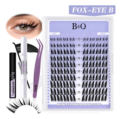 Kit De Extensiones De Pestañas Foxeye B Wispy Diy Bq Lash | MercadoLibre