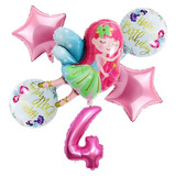  Kit 6pzas Pequeña Hada Chicas Globos De (32 Pulgadas Número