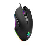 Mouse De Juego Gamer Luz Rgb Xplode 12000dpi Programable Color Negro