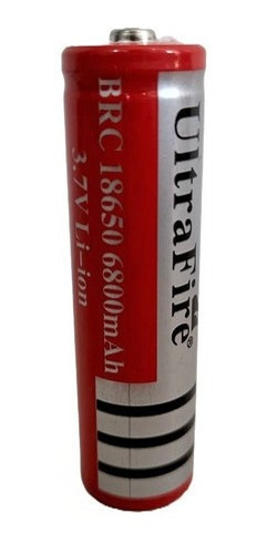 Bateria Pila Recargable Litio-ion 18650 6800mah 3.7v Roja