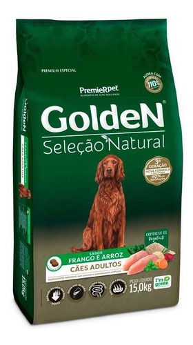 Ração Golden Seleção Natural  Cães Ads  Frango 3kg