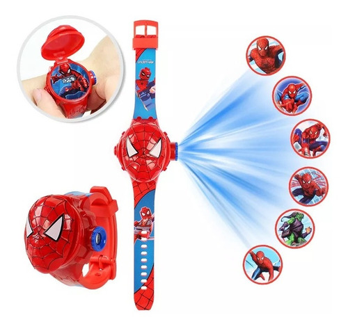 Reloj Niños Proyector Luz Digital Personajes 24 Diapositivas