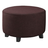 Ottoman Cover Stretch Ottoman Slipcover Round Ottoman S...