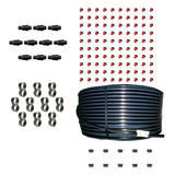 Kit Mangueira Irrigação 500mt 16mm+ 100 Gotejador + Conexões