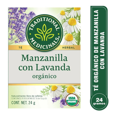 Té Manzanilla Lavanda Orgánica Traditional Medicinals 24 g | MercadoLibre
