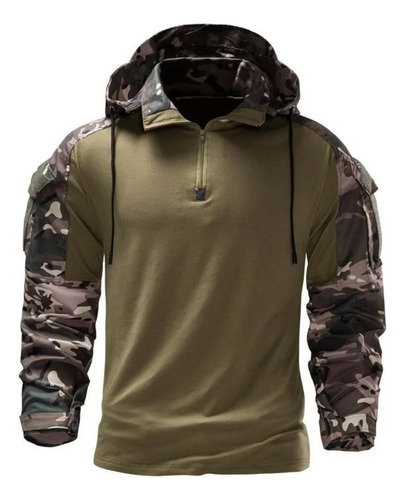 Camisa Militar Con Capucha Para Hombre, Sudadera Con Capucha