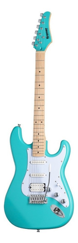 Guitarra Eléctrica Kramer Original Collection Vt-211s Focus De Caoba Teal Brillante Con Diapasón De Arce