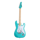 Guitarra Eléctrica Kramer Original Collection Vt-211s Focus De Caoba Teal Brillante Con Diapasón De Arce