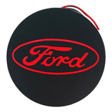 Plafón Luz Led Auto Ford 9cm Negro Rojo