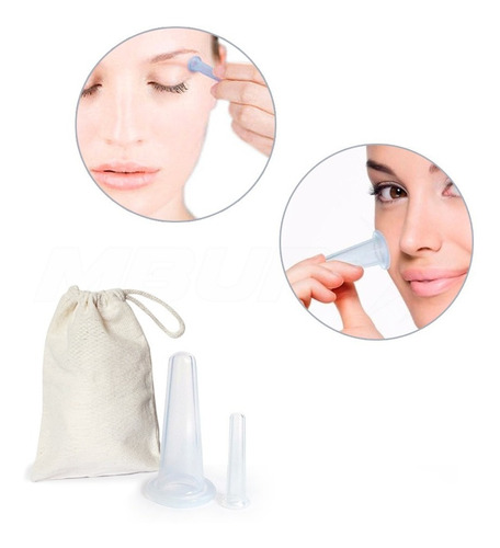 Set Facial Cupping Ventosas De Silicona Para El Rostro Cara