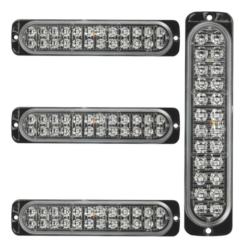 Kit 4 Strobo Automotivo 24 Led 16 Funções 12v/24v Ambulância