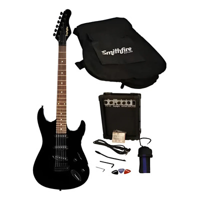 Paquete De Guitarra Eléctrica, Color Negro, Diapasón De Arce Color Negro Material Del Diapasón Maple Orientación De La Mano Diestro | Meses sin interés