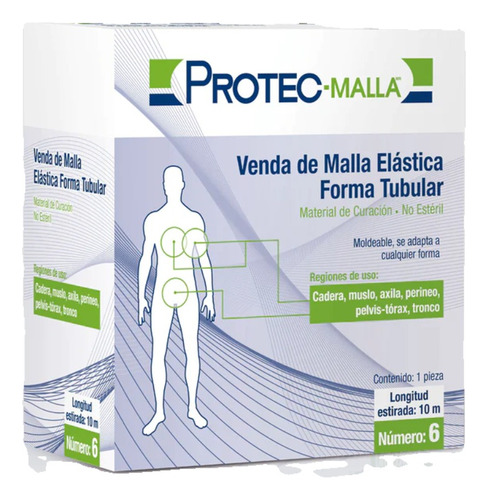 Protec Venda Malla Tubular No.6 - 10 Metros