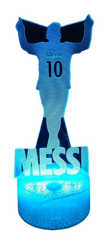 Lámpara Ilusión 3d De Lionel Messi 7 Colores Led Integrados