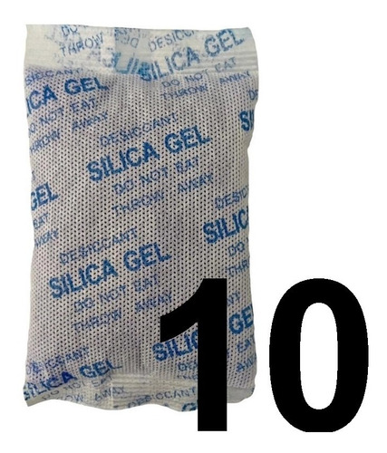 Sílica Gel 10und Sache 100g = 1kg Antimofo Secante Branca