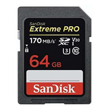 Tarjeta Sandisk 64gb Extreme Pro Sdxc Uhs-i - C10, U3, V30, 