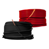 Kit 2 Cable Electrico Cca 50 Metros Calibre 10 Negro Y Rojo