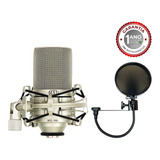 Mxl 990 Microfone Condensador Shock Mount Maleta Pop Filter