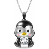 Collar Pingüino Regalo Mujer Amor Novia Swarovsky Element