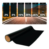 Rollo Papel Polarizado 75cm X 30m Auto Humo Negro Antirayas