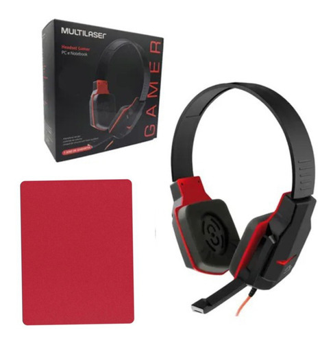 Fone Headset Headphone Gamer Multilaser Ph073  + Mouse Pad